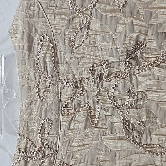 Chicos Jacket Blazer Size L (2) Metallic Long Sleeve Embellished Beaded Party - Picture 4 of 11